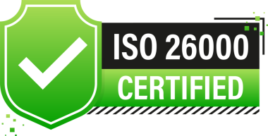 ISO onaylı damga ve etiketler. Kalite kontrol sistemi onaylandı. resimleme