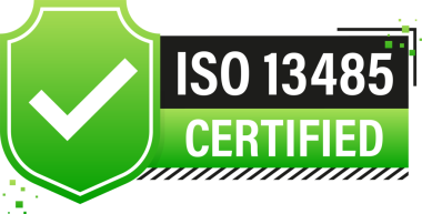 ISO onaylı damga ve etiketler. Kalite kontrol sistemi onaylandı. resimleme