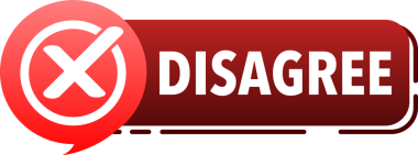 Katılıyorum ve katılmıyorum, imzala. Kontrol işareti, onay işareti