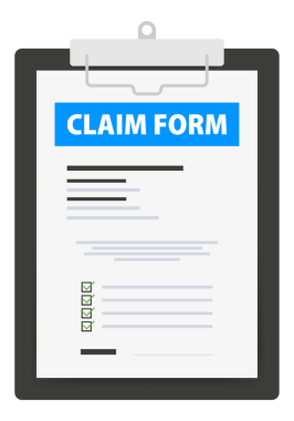 Claim form document. Insurance application form. Accident Snd insurance.