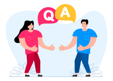 Man and a woman stood over their heads Questions and answers