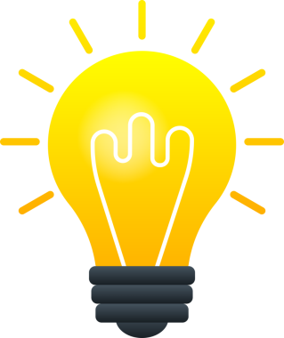 Ampul. Yaratıcılık fikri. Çözüm iş stratejisi