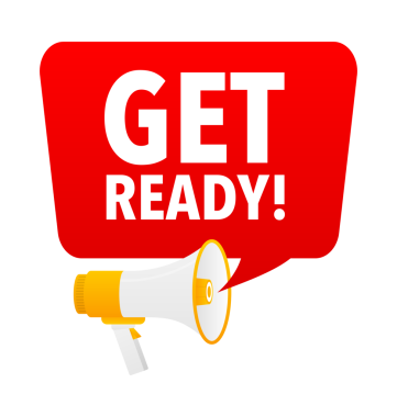 Duyuru Megafon Etiketi 'ni hazırlayın. Hoparlör konuşma balonu.