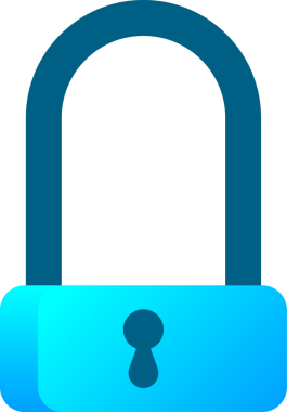 Kilitli asma kilit. Koruma, güvenlik simgesi. Kilitli parola çizimi