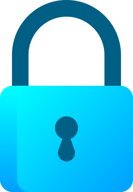 Kilitli asma kilit. Koruma, güvenlik simgesi. Kilitli parola çizimi