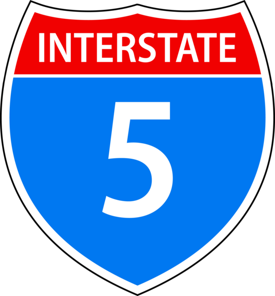 Set Blank American Interstate Highway sign. United States Highway shield.  illustration