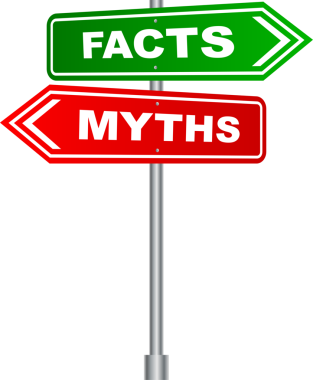 Gerçekler ve efsaneler beyaz arka planda izole edilmiş. Sembol, logo illüstrasyonu