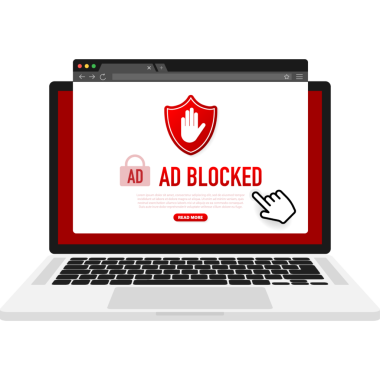 Reklam ve reklam promosyon tasarımı engellendi. resimleme.