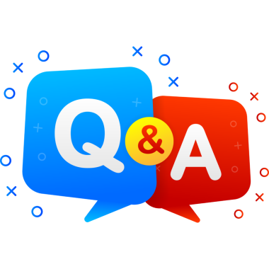 Soru ve Cevap Köpüklü Sohbet ikonu. resimleme.