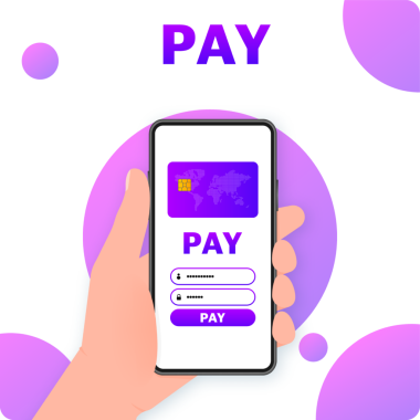 Cep telefonu ödemesi. Düz biçimli NFC akıllı telefon konsepti simgesi.