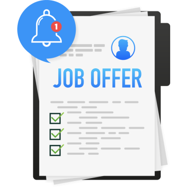 İş teklifli web tasarımı simgesi. Yaratıcı illüstrasyon. İş görüşmesi illüstrasyon kavramı.