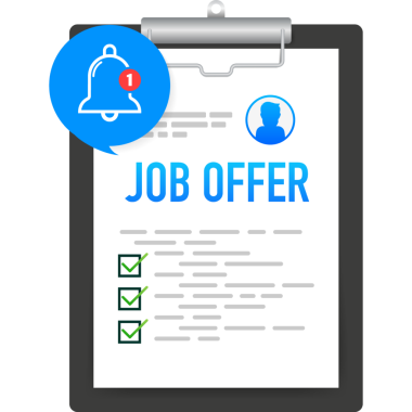 İş teklifli web tasarımı simgesi. Yaratıcı illüstrasyon. İş görüşmesi illüstrasyon kavramı.