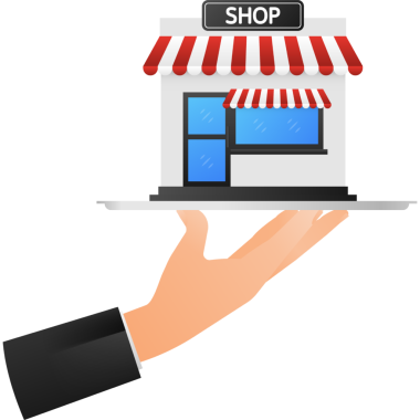 Elle yapılmış düz bir dükkan afişi, her amaçla yapılmış harika bir tasarım. Çevrimiçi sipariş. İndirimli pankart tasarımı.