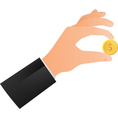 Elinde bir dolar var. Sıra hazır. Mali büyüme. İzometrik özet kavramı