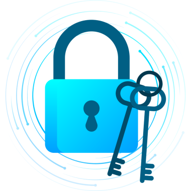 Siber güvenlik kavramı. Asma kilit, kilitle. Gizlilik kavramı Düz düğmesi