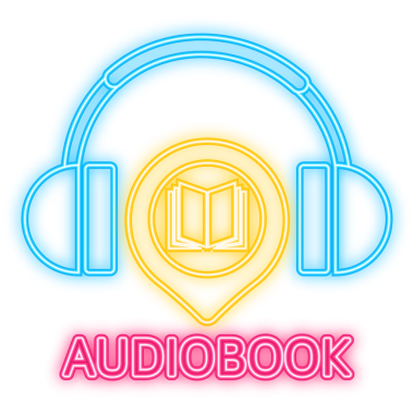 Neon Simgesi. Beyaz arkaplanda düz bir ses kitabı. izometrik tasarım