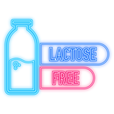Neon Simgesi. Laktoz gluten gmo şekeri olmayan düz bir ikon. Organik işaretler. resimleme.