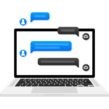 Chatbot simgesi konsepti, sohbet robotu ya da geveze robot. Web sitesinin ya da mobil uygulamaların robot sanal yardımı. resimleme.