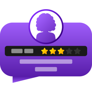 Düz stil altın yıldız ikonuyla müşteri değerlendirmesi. resimleme.