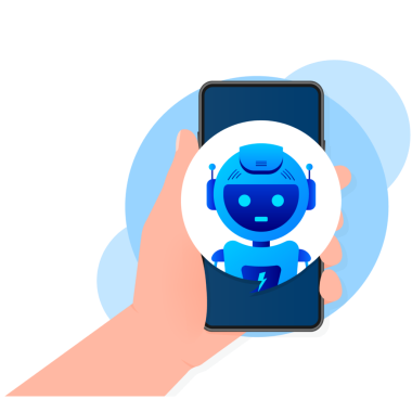 Chatbot simgesi konsepti, sohbet robotu ya da geveze robot. Web sitesinin ya da mobil uygulamaların robot sanal yardımı. resimleme.