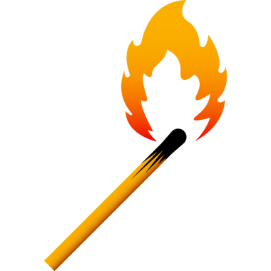 Alevler eşleşiyor. Beyaz arkaplanda soyut düz simge. resimleme tasarımı.