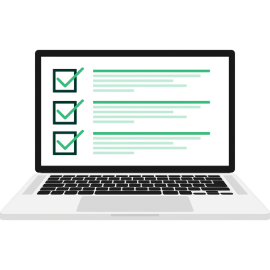 Düz stil yeşil arka planda çizgi araştırma bilgisayarı. İkonum. Düz. Satır simgesi. Bilgisayar ekranı