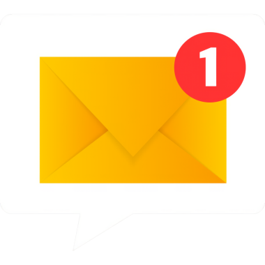 Yeni mesaj simgesi. Akıllı telefon, cep telefonu, laptop. Düz stilde yeni bir nesne. Vektör illüstrasyonu