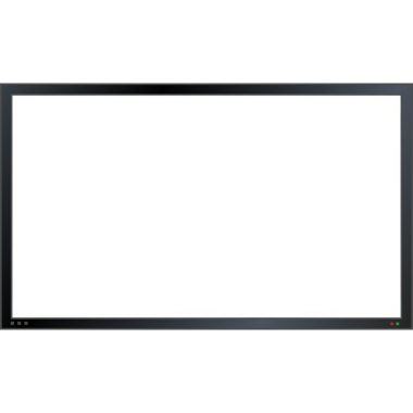 Düz ekran duvar. Perspektif vektörü. Vektör simgesi. Medya teknolojisi. Boş ekran izole edildi. Siyah çerçeve