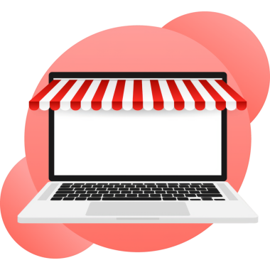 Bilgisayarlı ve ekran alımlı. Çevrimiçi alışveriş kavramı