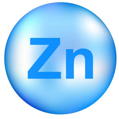 Mineral Zn mavi hap kapsülü beyaz arka planda izole edildi