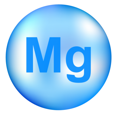 Beyaz arka planda izole edilmiş mineral Mg magnezyum mavi parlak hap kapsülü