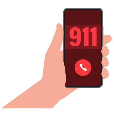 Telefon, çağrı ikonu, akıllı telefon ikon vektör tasarımı. Akıllı telefon 911 'i düz bir şekilde arıyor. Vektör arkaplanı