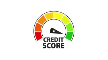 Animasyon kredi puanı göstergesi iyi derecelendirme, finansal ve iş sunumları için ideal