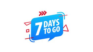 Alfa kanalı ve beyaz arkaplanlı geri sayım animasyonu, pazarlama kampanyaları için ideal