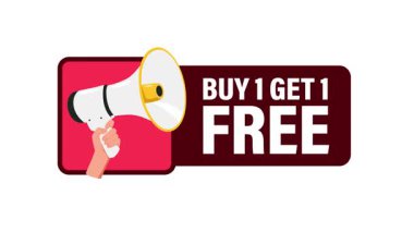 Beyaz ve yeşil ekranda izole edilmiş megafonla bir tane bedava teklif al.