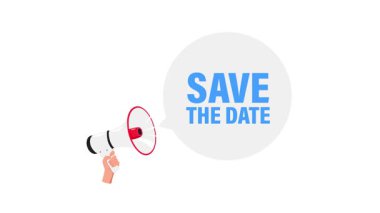 Tarih konuşma balonunu beyaz ve yeşil ekran arkaplanına kaydet