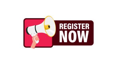 Şimdi iletiyi beyaz ve yeşil ekran arka planında izole edilmiş megafonla kaydet