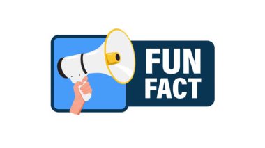 El ele tutuşma megafonu, eğlenceli gerçek duyurusu, beyaz ve yeşil ekranda izole edilmiş.