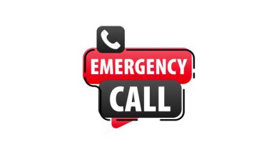 Telefon sembollü animasyon acil çağrı simgesi, video düzenleme ve kaplama için ideal