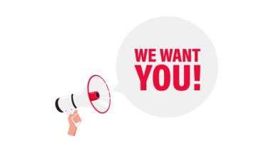 Elinizde megafon var. Beyaz ve yeşil ekran arka planında konuşma balonu oluşturmanızı istiyoruz.