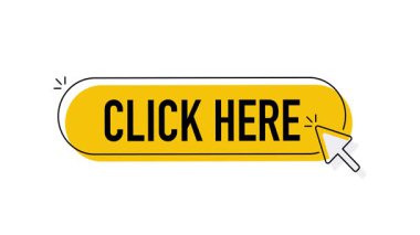 Canlandırılmış Fare imleci tıklaması ile buraya tıklayın, beyaz ve yeşil ekran arkaplanı üzerinde