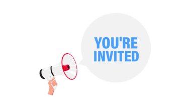 El ele tutuşmanın çizgi film animasyonu. Beyaz ve yeşil ekran arka planında konuşma baloncuğu ile birlikte.