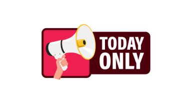 Bugün sadece beyaz ve yeşil ekran arka planında satış duyurusu yapan megafonla el ele tutuşuyoruz.