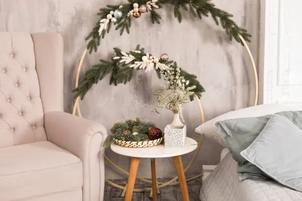 Weihnachtsdekoration Wohnzimmer — Stockfoto
