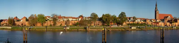 Den Kejserliga Och Hanseatiska Staden Tangermuende Ligger Elbe Sydöstra Delen — Stockfoto