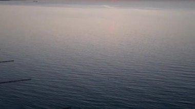 Zingst Sahili 'nde günbatımı; Darss; Almanya