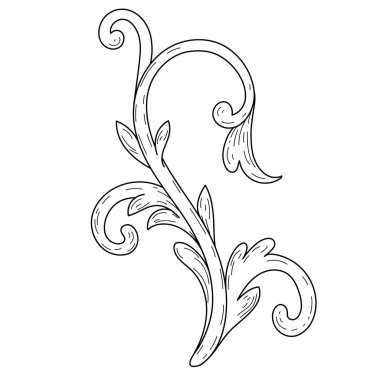 Klasik barok süslemeleri, kaligrafik süslemeleri, süsleri ve grafiksel tasarımları,