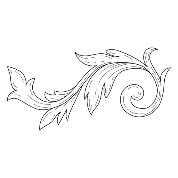 Victorian frame border tattoo floral ornament, Ornament and Graphic Design with Spirals and Rolling Circle Motif