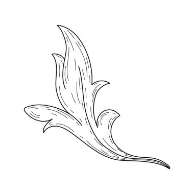 Girdap dekoratif tasarım unsuru filigran hat sanatı. Tasarım için vintage ögesi