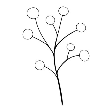 Çok güzel bir düğün tasarımı. El çizimi mürekkep çizimi. Yaban mersini